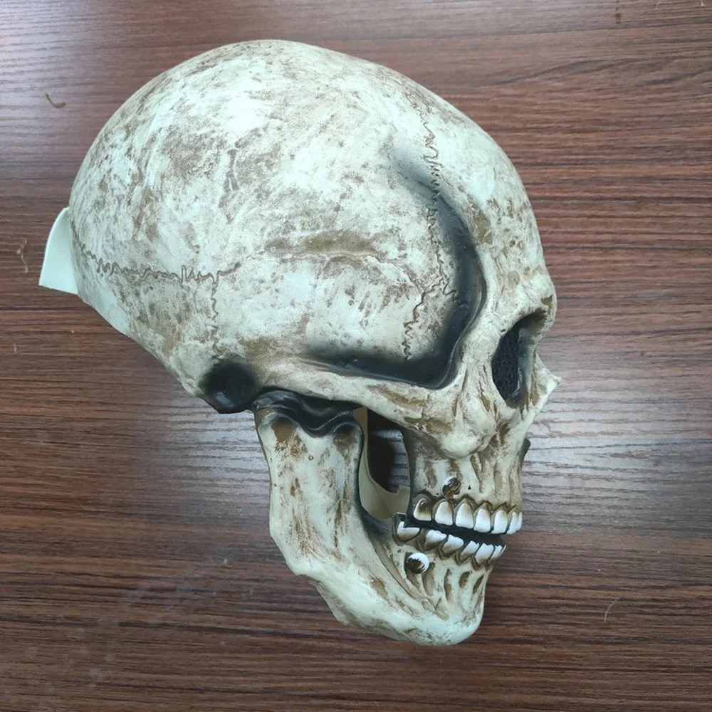 Full Face Head Skull Mask With Movable Jaw